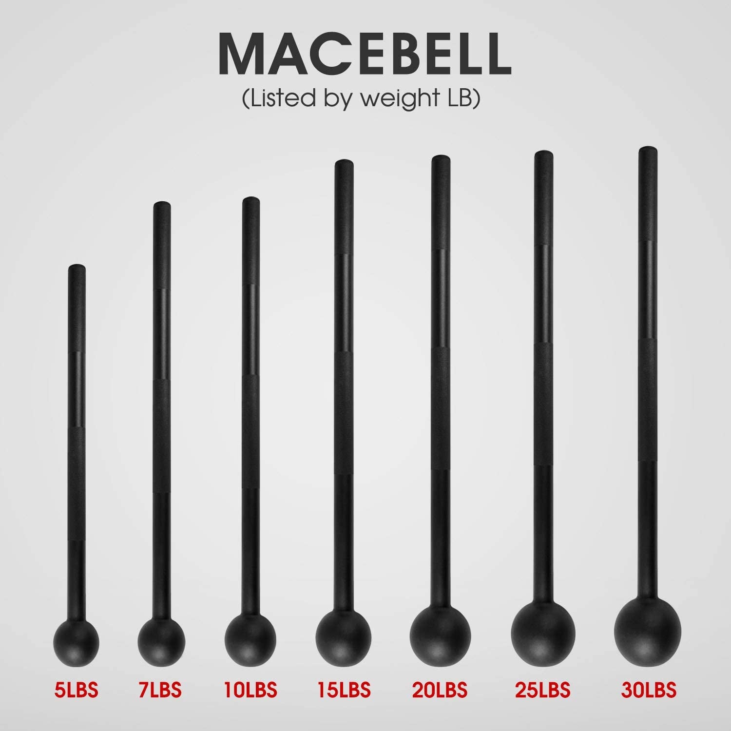 Steel Mace Bell for Versatile Strength Training - Suitable for Full Body, Shoulder, Grip, and Forearm Workouts with Weights Ranging from 5 to 30 LB for All Fitness Levels