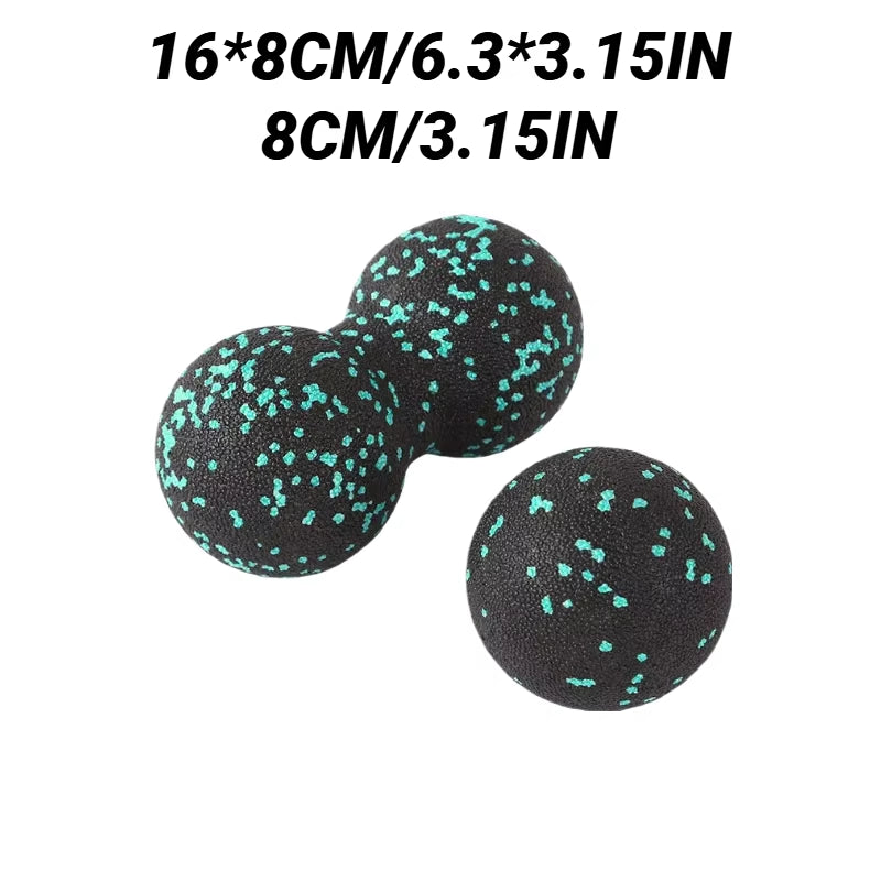 High-Density Foam Peanut Massage Balls and Block for Muscle Relaxation and Pain Relief in Yoga and Fitness