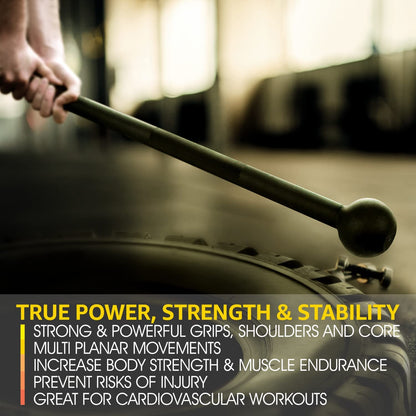 Steel Mace Bell for Versatile Strength Training - Suitable for Full Body, Shoulder, Grip, and Forearm Workouts with Weights Ranging from 5 to 30 LB for All Fitness Levels