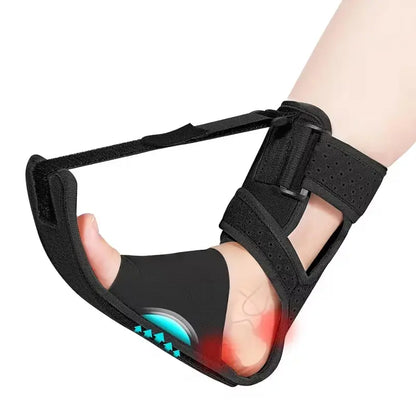 Adjustable Unisex Night Splint for Foot Drop and Plantar Fasciitis with Enhanced Support Straps and Shoulder Strap for Achilles Tendonitis and Heel Spurs Relief; Ideal for Day and Night Use. Ankle Support Brace with Foot Cup.