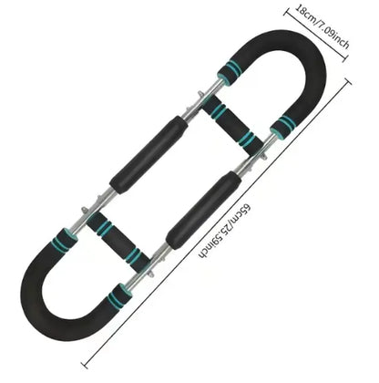 Adjustable Arm Trainer with 60-110Lb Resistance - Portable Chest Workout Equipment for Men, Spring Power Twister Bar for Home Hand Grip Strengthening