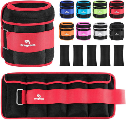 Adjustable Ankle Weights (1-20 lbs) with Removable Weights for Jogging, Gymnastics, Aerobics, and Physical Therapy