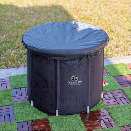 Portable Folding Inflatable Outdoor PVC Cold Water Immersion Bath for Cryotherapy and Recovery - 50-59 Gallon Capacity