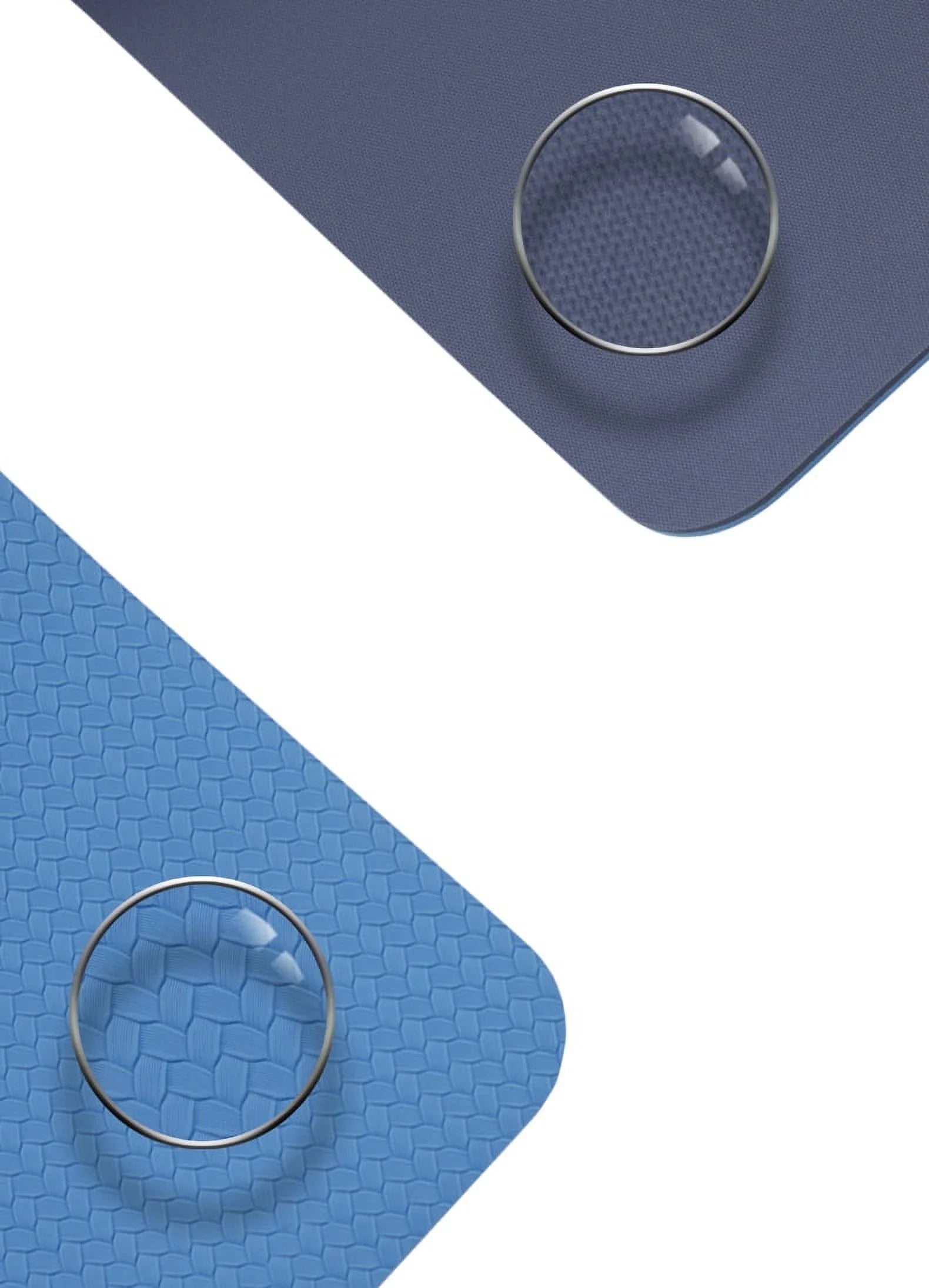 Premium Extra Thick Yoga Mat 24" x 68" x 0.31" - Eco-Friendly Material with High-Density Anti-Tear Exercise Bolster