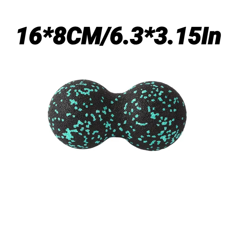 High-Density Foam Peanut Massage Balls and Block for Muscle Relaxation and Pain Relief in Yoga and Fitness