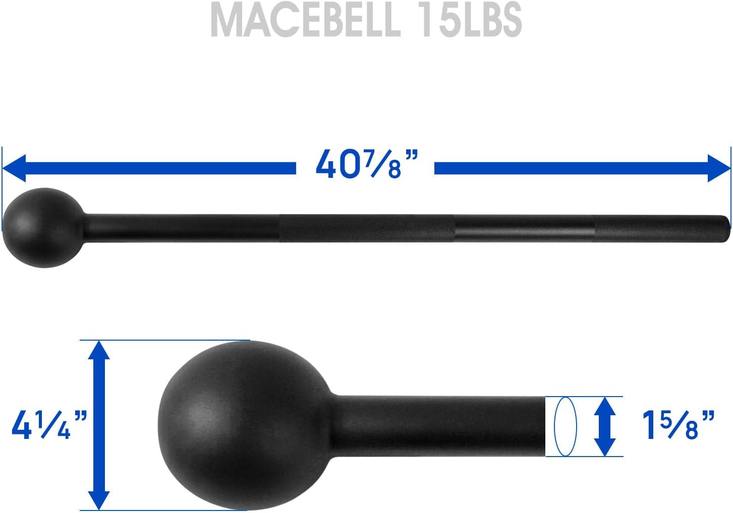 Steel Mace Bell for Versatile Strength Training - Suitable for Full Body, Shoulder, Grip, and Forearm Workouts with Weights Ranging from 5 to 30 LB for All Fitness Levels