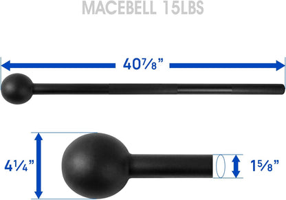 Steel Mace Bell for Versatile Strength Training - Suitable for Full Body, Shoulder, Grip, and Forearm Workouts with Weights Ranging from 5 to 30 LB for All Fitness Levels