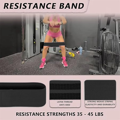 Professional Barbell Pad Set - 9 Piece Kit for Hip Thrusts, Lunges, and Leg Day with Ankle Straps, Resistance Bands, Lifting Straps, and Carry Bag - Black