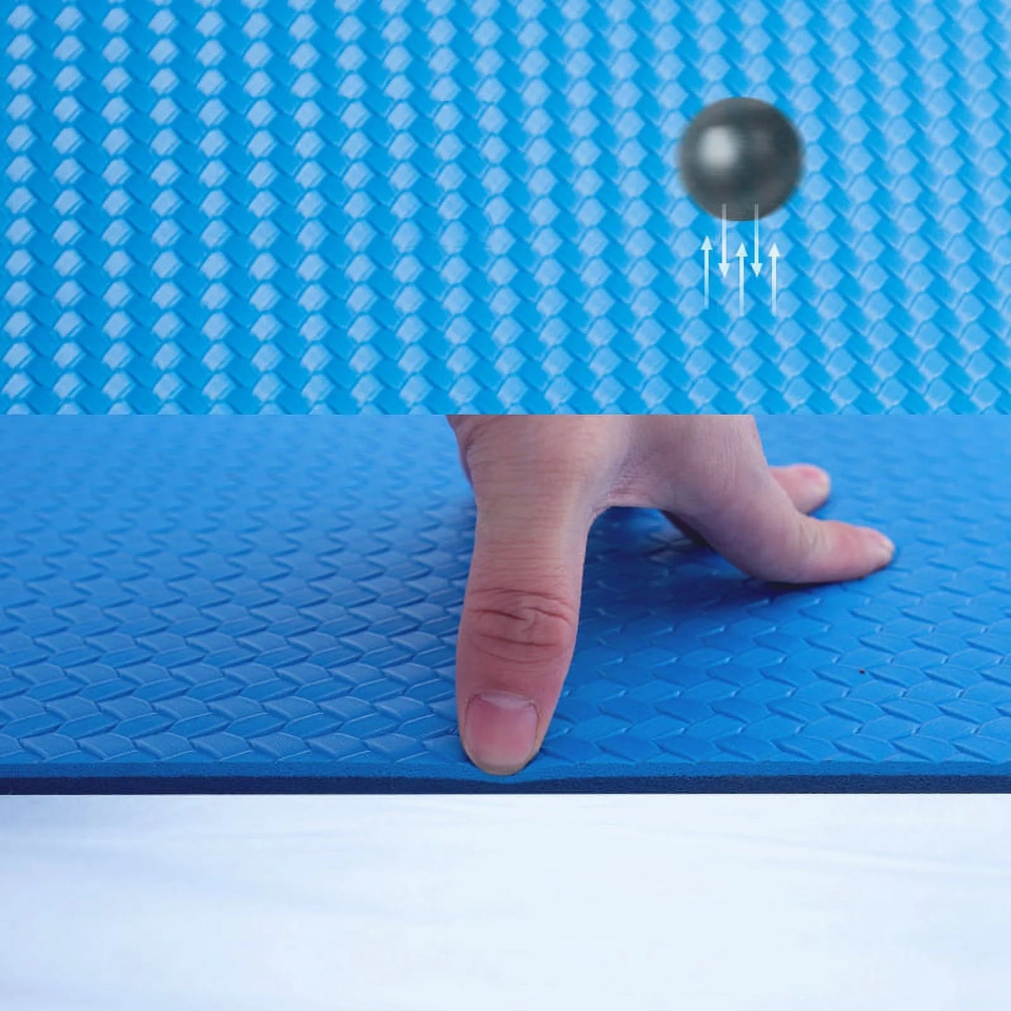 Premium Extra Thick Yoga Mat 24" x 68" x 0.31" - Eco-Friendly Material with High-Density Anti-Tear Exercise Bolster