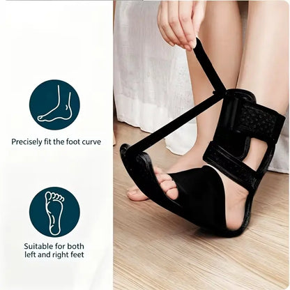 Adjustable Unisex Night Splint for Foot Drop and Plantar Fasciitis with Enhanced Support Straps and Shoulder Strap for Achilles Tendonitis and Heel Spurs Relief; Ideal for Day and Night Use. Ankle Support Brace with Foot Cup.