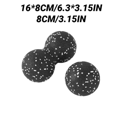 High-Density Foam Peanut Massage Balls and Block for Muscle Relaxation and Pain Relief in Yoga and Fitness