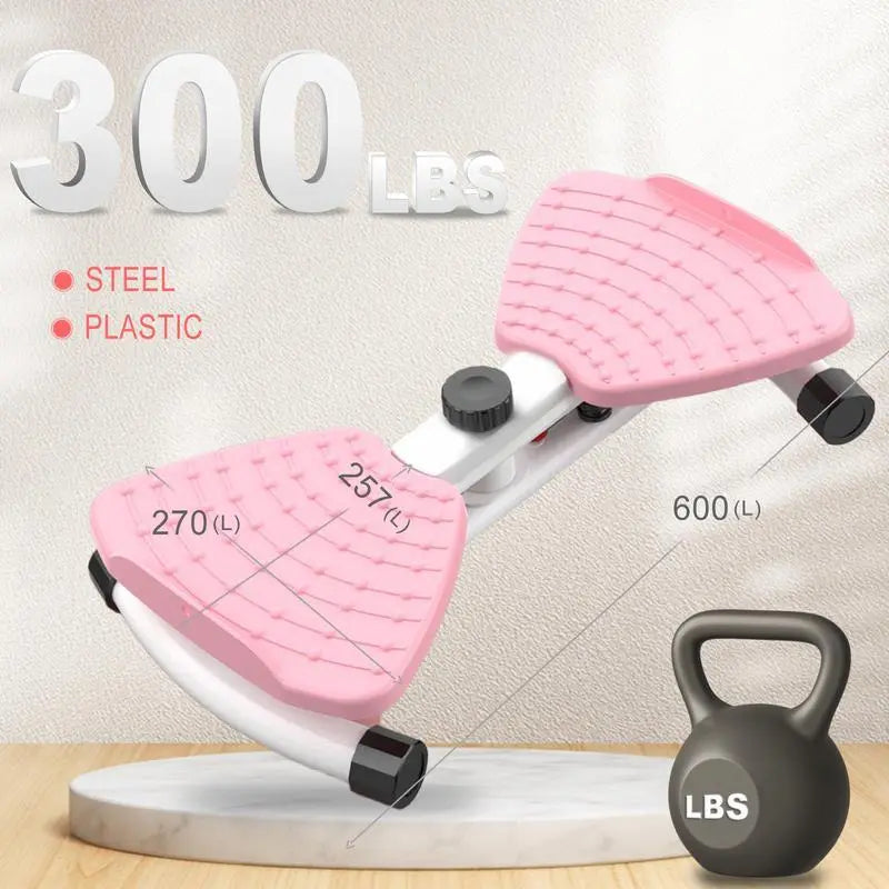 Waist Twist Machine - 300 lbs Capacity Ab Board, Portable Exercise Equipment for Home Gym Aerobic and Cardio Training for Women