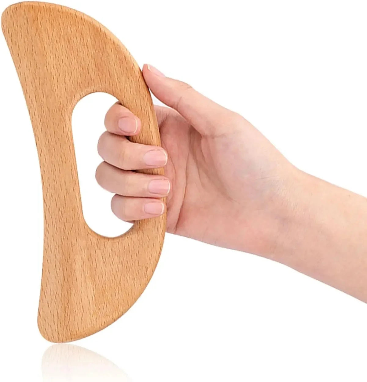 Wooden Scraping Therapy Tools - Half-Moon Massage Board for Body Therapy