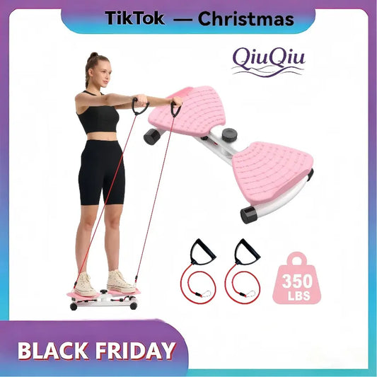 Waist Twist Machine - 300 lbs Capacity Ab Board, Portable Exercise Equipment for Home Gym Aerobic and Cardio Training for Women