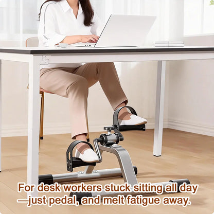 Adjustable Mini Exercise Bike for Seniors - Portable Under Desk Pedal Exerciser for Muscle Recovery and Strength Training, Ideal Father's Day Gift