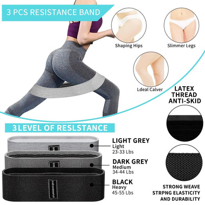 Professional Barbell Pad Set - 9 Piece Kit for Hip Thrusts, Lunges, and Leg Day with Ankle Straps, Resistance Bands, Lifting Straps, and Carry Bag - Black