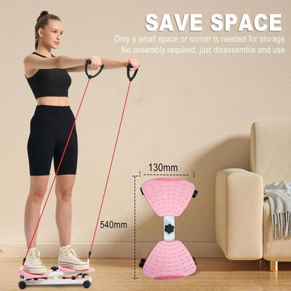 Waist Twist Machine - 300 lbs Capacity Ab Board, Portable Exercise Equipment for Home Gym Aerobic and Cardio Training for Women