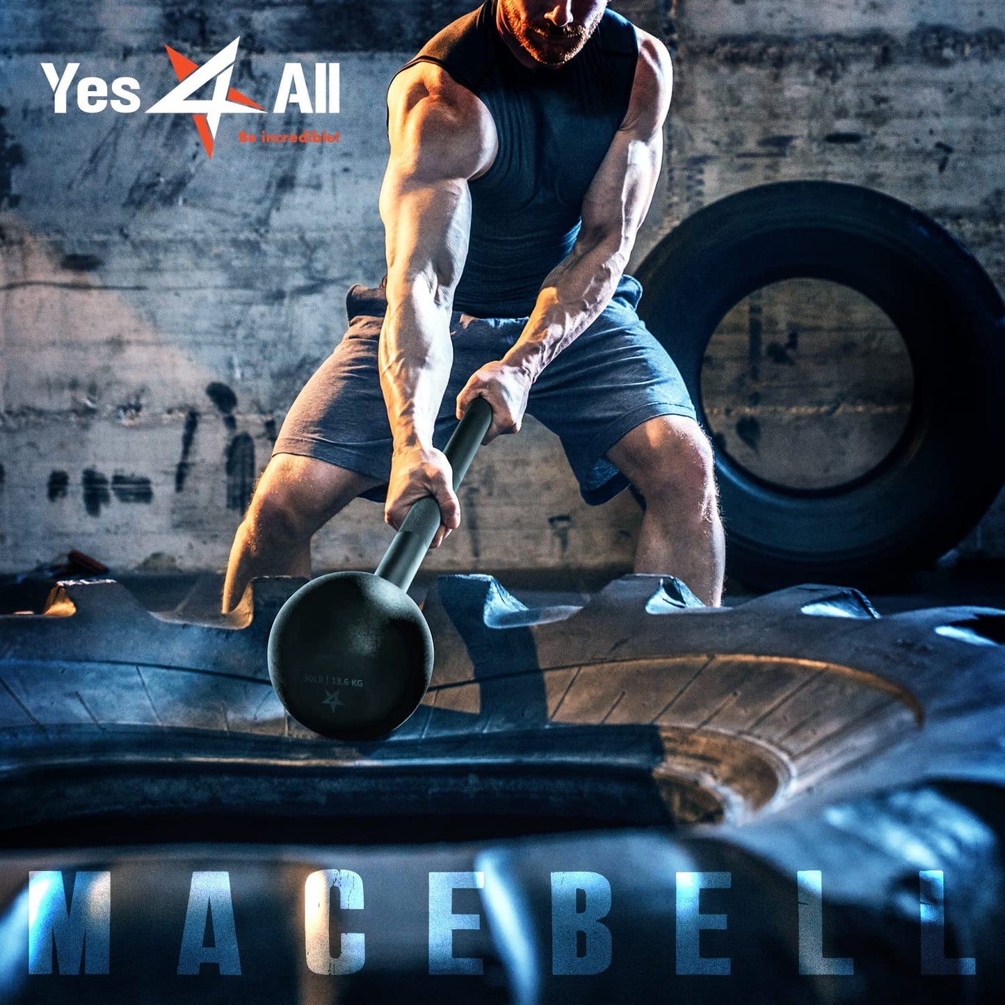 Steel Mace Bell for Versatile Strength Training - Suitable for Full Body, Shoulder, Grip, and Forearm Workouts with Weights Ranging from 5 to 30 LB for All Fitness Levels