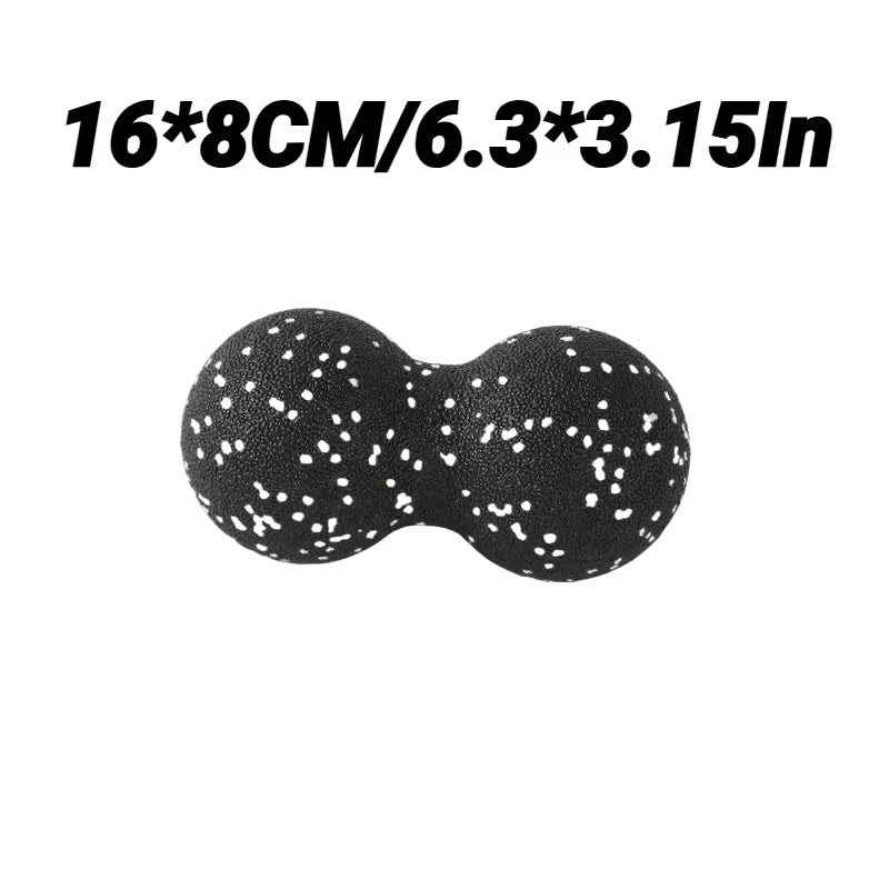 High-Density Foam Peanut Massage Balls and Block for Muscle Relaxation and Pain Relief in Yoga and Fitness