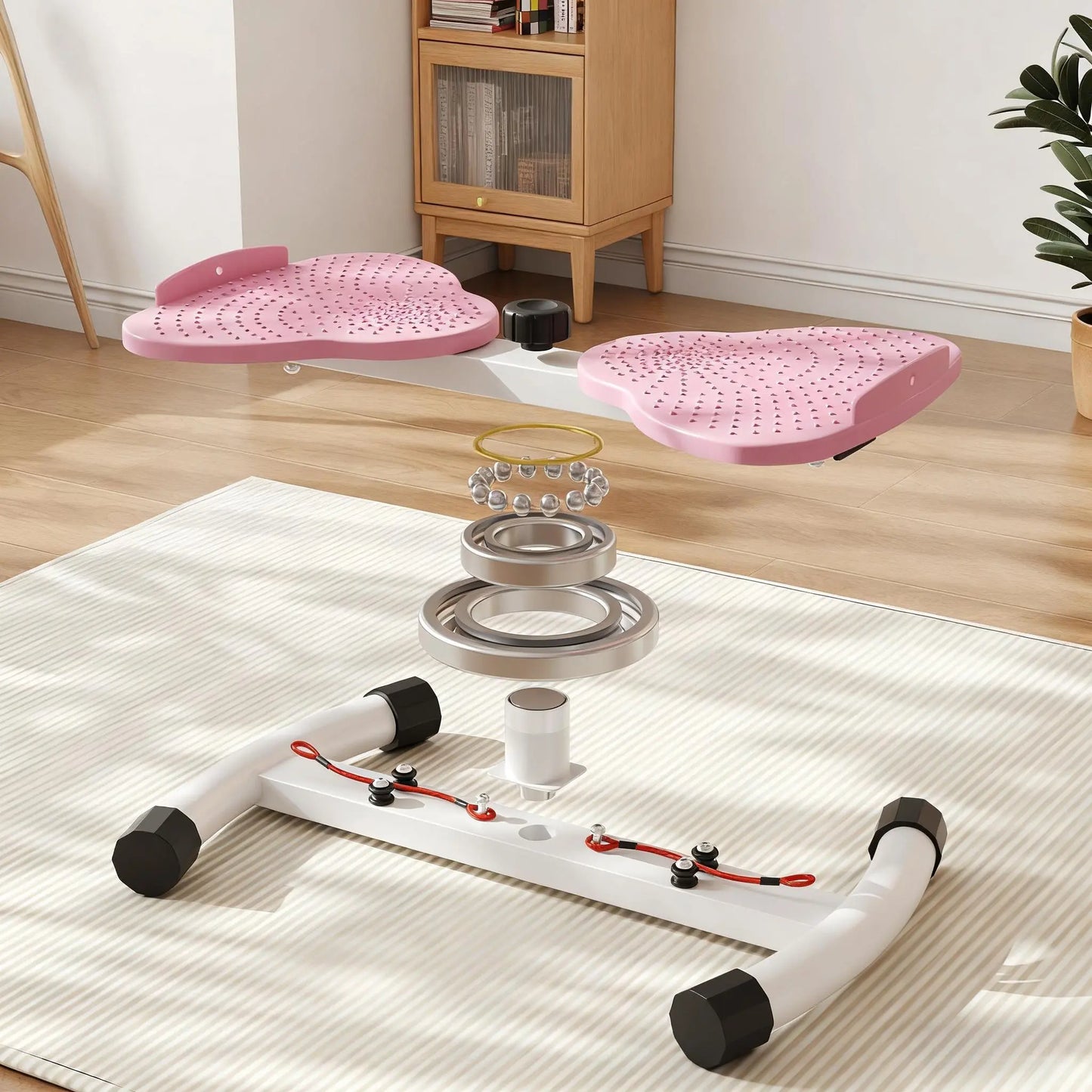 Waist Twist Machine - 300 lbs Capacity Ab Board, Portable Exercise Equipment for Home Gym Aerobic and Cardio Training for Women