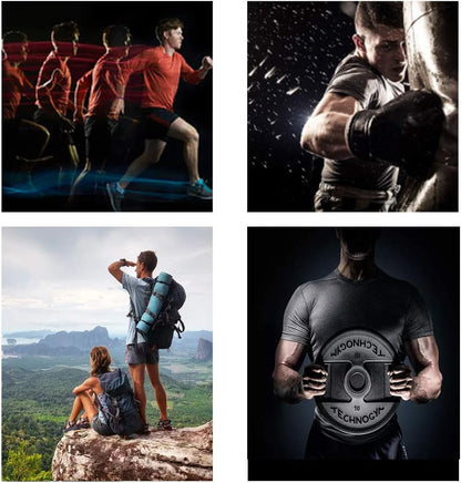 Men's 3-Pack Quick-Dry Moisture-Wicking Short Sleeve Mesh Athletic T-Shirts