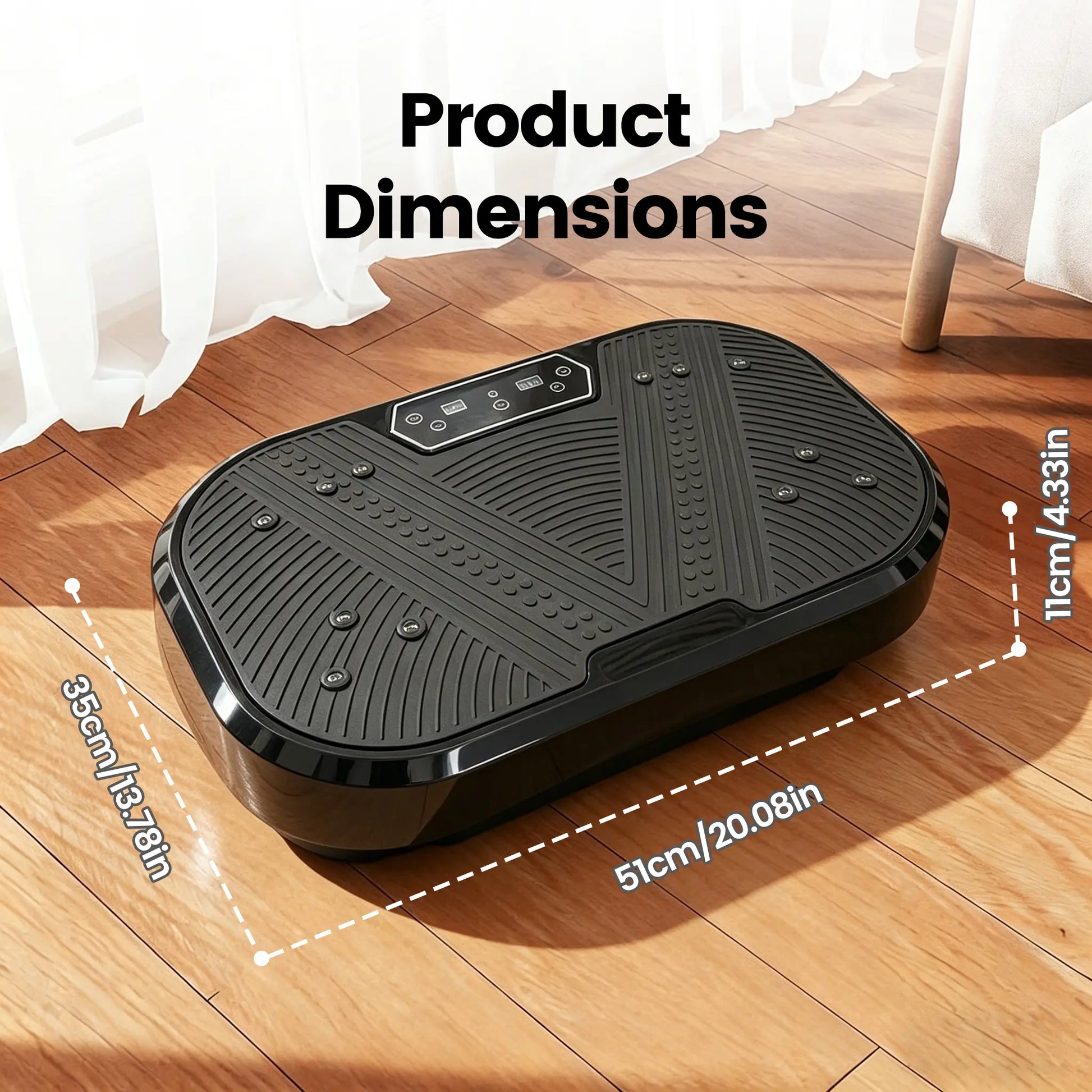 Ranbro Vibration Plate Exercise Machine - Portable Whole Body Workout Platform with 330 lbs Capacity, 120 Speed Levels, Resistance Bands, and Remote Control for Quiet Home Gym Use
