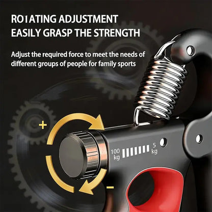 Adjustable Digital Hand Gripper with LCD Display, 5-100Kg Forearm Strength Trainer for Home Gym Workouts