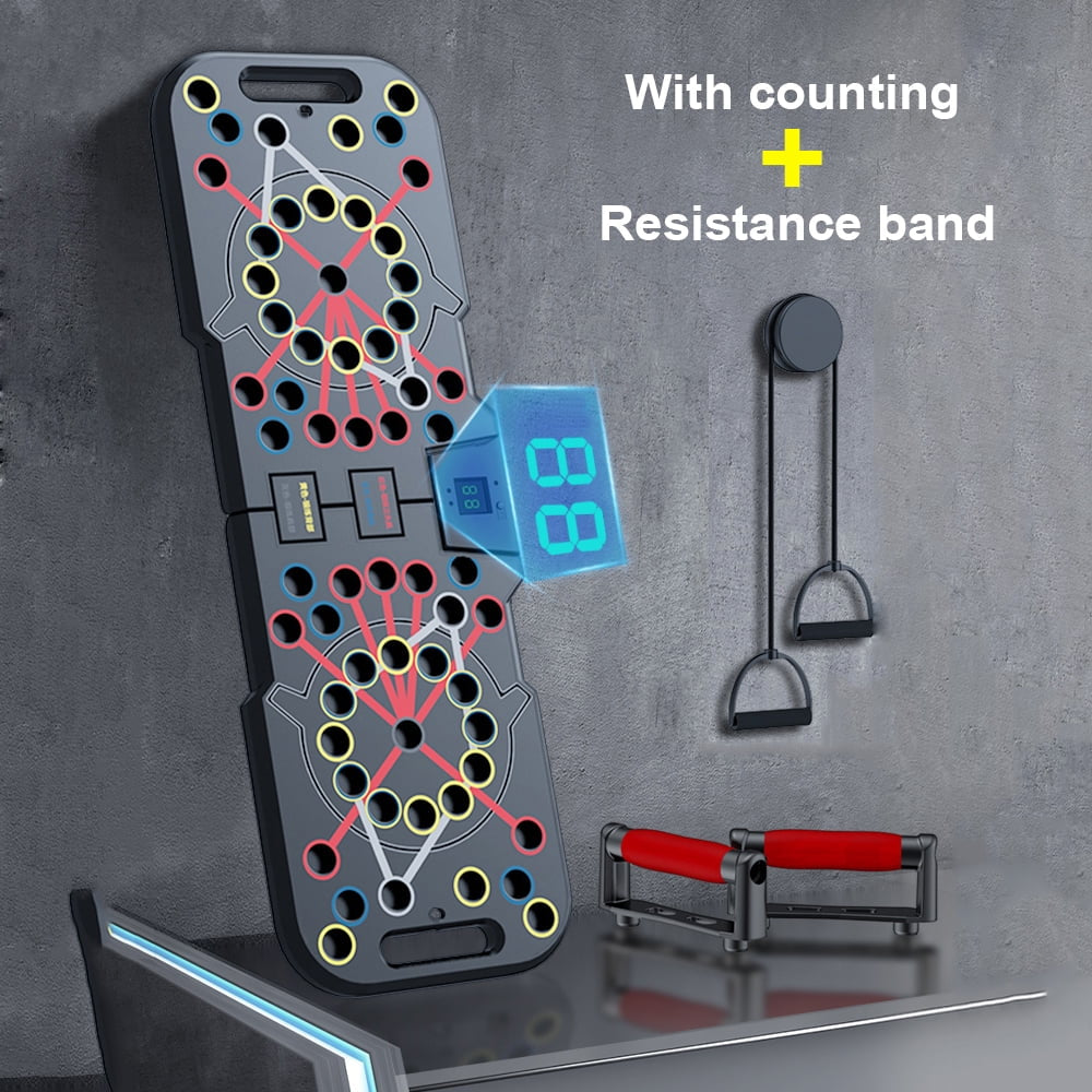 Professional Multi-Function Push-Up Board with Smart Counting System, 60-in-1 Foldable and Portable Push-Up Bar, Ideal for Home Strength Training and Gym Workouts for Men