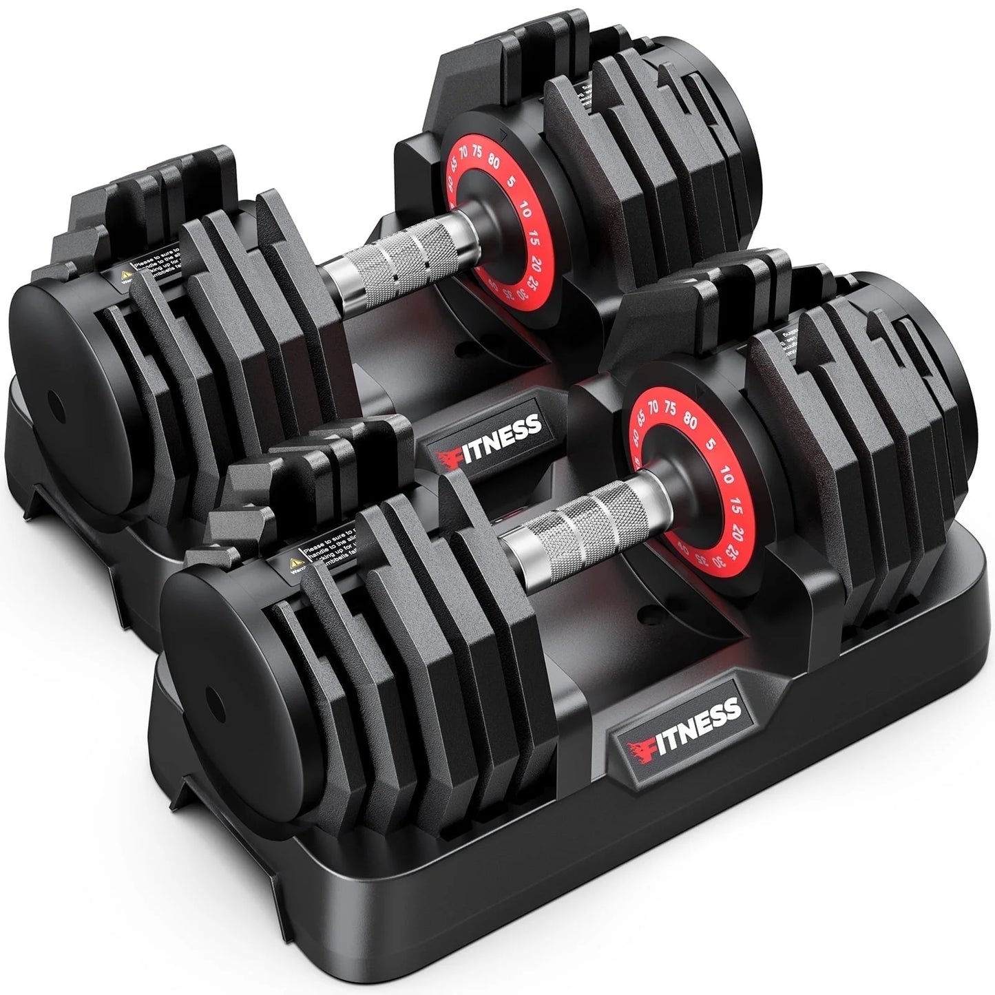Adjustable Dumbbell Set (160 lbs Total: 80 lbs Each) - 16-in-1 Quick-Select Weight Range of 5-80 lbs for Comprehensive Home Workouts
