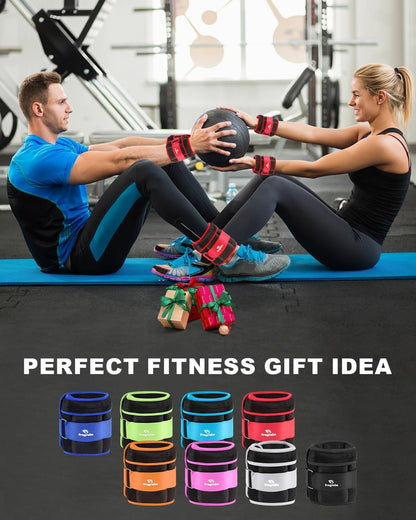 Adjustable Ankle Weights (1-20 lbs) with Removable Weights for Jogging, Gymnastics, Aerobics, and Physical Therapy